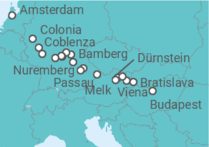 Reiseroute der Kreuzfahrt  Norwegen ab Hamburg - AIDA