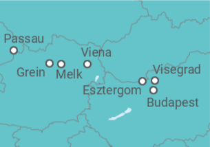 Reiseroute der Kreuzfahrt  Highlights der Ostseeküste ab Warnemünde - AIDA