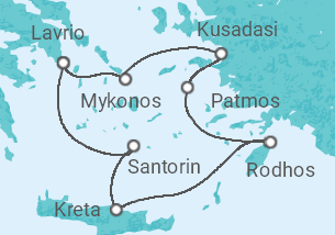 5 Griechische Inseln Mit Santorin Kreuzfahrt Ab 499 Schiff Celestyal Olympia Celestyal Cruises Logitravel