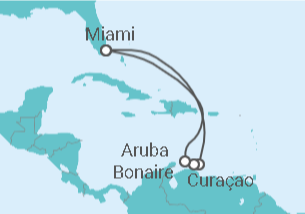 Reiseroute der Kreuzfahrt  ABC Inseln - Royal Caribbean