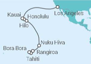 Reiseroute der Kreuzfahrt  Hawaii - Oceania Cruises