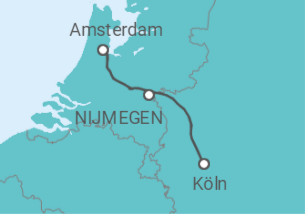 Reiseroute der Kreuzfahrt  Köln • Amsterdam • Köln - Advent
- Nicko Cruises