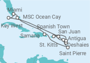 Reiseroute der Kreuzfahrt  An Extended Holiday Journey into White-Sand Wonderlands - Explora Journeys