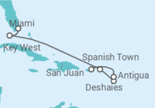 Reiseroute der Kreuzfahrt  White-Sand Wonderlands for the Holidays - Explora Journeys