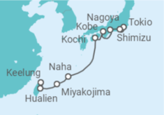 Reiseroute der Kreuzfahrt  Japan - NCL Norwegian Cruise Line