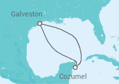 Reiseroute der Kreuzfahrt  WESTERN CARIBBEAN CRUISE - Carnival Cruise Line