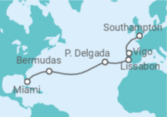 Reiseroute der Kreuzfahrt  Bermudas, Portugal, Spanien - Royal Caribbean