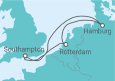 Reiseroute der Kreuzfahrt  Deutschland, Niederlande - Royal Caribbean