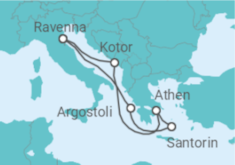 Reiseroute der Kreuzfahrt  Montenegro, Griechenland - Royal Caribbean