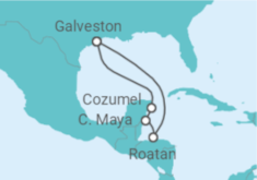 Reiseroute der Kreuzfahrt  Mexiko, Honduras - Royal Caribbean