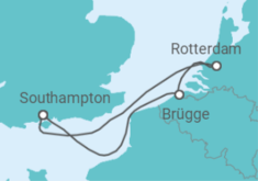 Reiseroute der Kreuzfahrt  Niederlande, Belgien - Celebrity Cruises