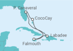 Reiseroute der Kreuzfahrt  Jamaika - Royal Caribbean