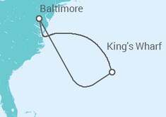Reiseroute der Kreuzfahrt  Bermudas - Carnival Cruise Line