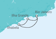 Reiseroute der Kreuzfahrt  Brasilien - MSC Cruises