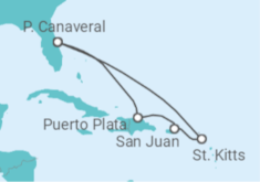 Reiseroute der Kreuzfahrt  Puerto Rico - Celebrity Cruises