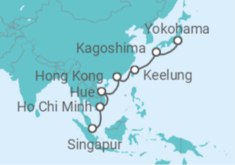 Reiseroute der Kreuzfahrt  Japan, Taiwan, China, Vietnam - Celebrity Cruises