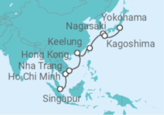 Reiseroute der Kreuzfahrt  Vietnam, China, Taiwan, Japan - Celebrity Cruises