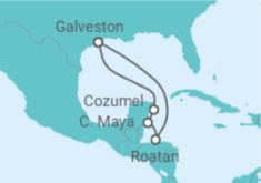 Reiseroute der Kreuzfahrt  Western Caribbean with Mexico - Princess Cruises