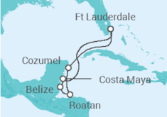 Reiseroute der Kreuzfahrt  Western Caribbean with Mexico - Princess Cruises