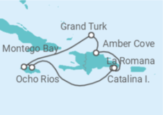 Reiseroute der Kreuzfahrt  Jamaika, Bahamas - Costa Kreuzfahrten