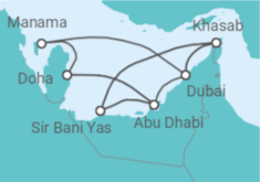 Reiseroute der Kreuzfahrt  Arabische Emirate - Celestyal Cruises
