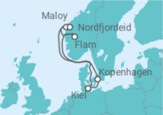 Reiseroute der Kreuzfahrt  Dänemark, Norwegen Alles Inklusive - MSC Cruises