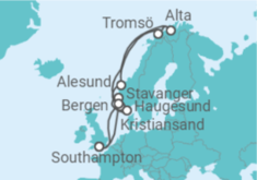 Reiseroute der Kreuzfahrt  Norwegen - NCL Norwegian Cruise Line