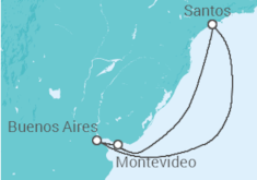 Reiseroute der Kreuzfahrt  Uruguay, Argentinien Alles Inklusive - Costa Kreuzfahrten