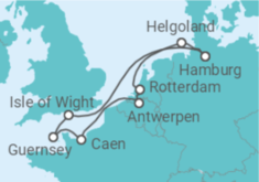 Reiseroute der Kreuzfahrt  Kurzreise Westeuropa - Fünf Länder, Hunderte Impressionen - Hapag-Lloyd Cruises