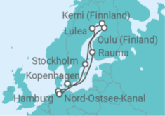 Reiseroute der Kreuzfahrt  Winter-Abenteuer Lappland – Für Eisprinzessinnen und Schneekönige - Hapag-Lloyd Cruises