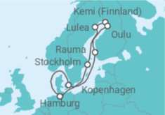 Reiseroute der Kreuzfahrt  Winter-Abenteuer Lappland – Für Eisprinzessinnen und Schneekönige - Hapag-Lloyd Cruises