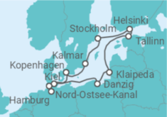Reiseroute der Kreuzfahrt  Ostsee – zwischen Tradition und Moderne - Hapag-Lloyd Cruises