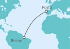 Reiseroute der Kreuzfahrt  Harmonie des Atlantiks - Hapag-Lloyd Cruises