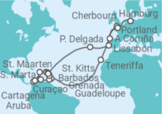 Reiseroute der Kreuzfahrt  Große Winterpause Karibik - AIDA