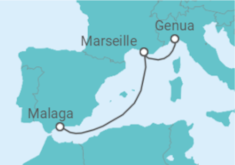 Reiseroute der Kreuzfahrt  Frankreich - MSC Cruises