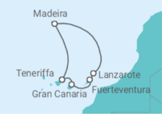 Reiseroute der Kreuzfahrt  Kanaren - MSC Cruises