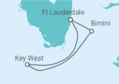 Reiseroute der Kreuzfahrt  USA - Royal Caribbean