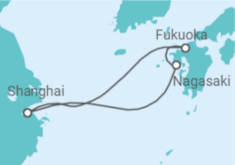 Reiseroute der Kreuzfahrt  Japan - Royal Caribbean