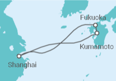 Reiseroute der Kreuzfahrt  Japan - Royal Caribbean