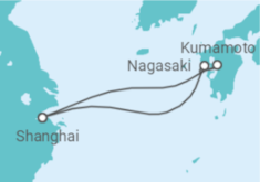 Reiseroute der Kreuzfahrt  Japan - Royal Caribbean