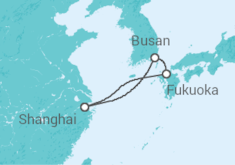 Reiseroute der Kreuzfahrt  Südkorea, Japan - Royal Caribbean