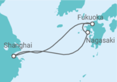 Reiseroute der Kreuzfahrt  Japan - Royal Caribbean