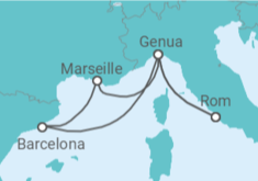 Reiseroute der Kreuzfahrt  Italien, Frankreich, Spanien Alles Inklusive - Costa Kreuzfahrten