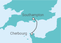 Reiseroute der Kreuzfahrt  Frankreich - Disney Cruise Line