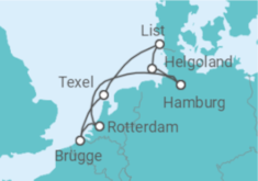 Reiseroute der Kreuzfahrt  Kurzreise Nordsee - Eine Brise voller Seegeschichten - Hapag-Lloyd Cruises