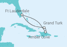 Reiseroute der Kreuzfahrt  Caribbean Getaway with Grand Turk - Princess Cruises