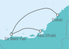 Reiseroute der Kreuzfahrt  Vereinigte Arabische Emirate - MSC Cruises