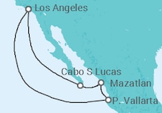 Reiseroute der Kreuzfahrt  MEXICAN RIVIERA - Carnival Cruise Line