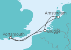 Reiseroute der Kreuzfahrt  Niederlande, Belgien - Virgin Voyages
