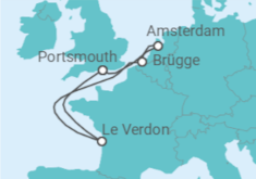 Reiseroute der Kreuzfahrt  Niederlande, Belgien - Virgin Voyages